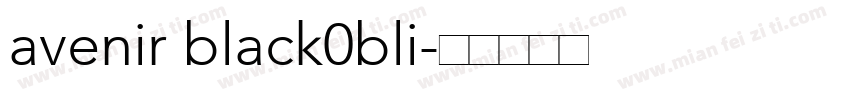 avenir black0bli字体转换